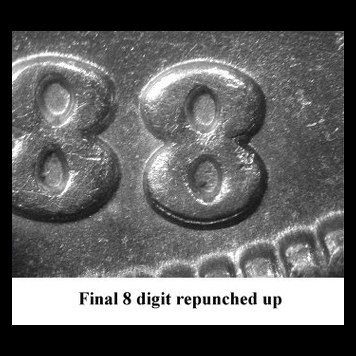 1888 Liberty Seated Dime: Repunched Date