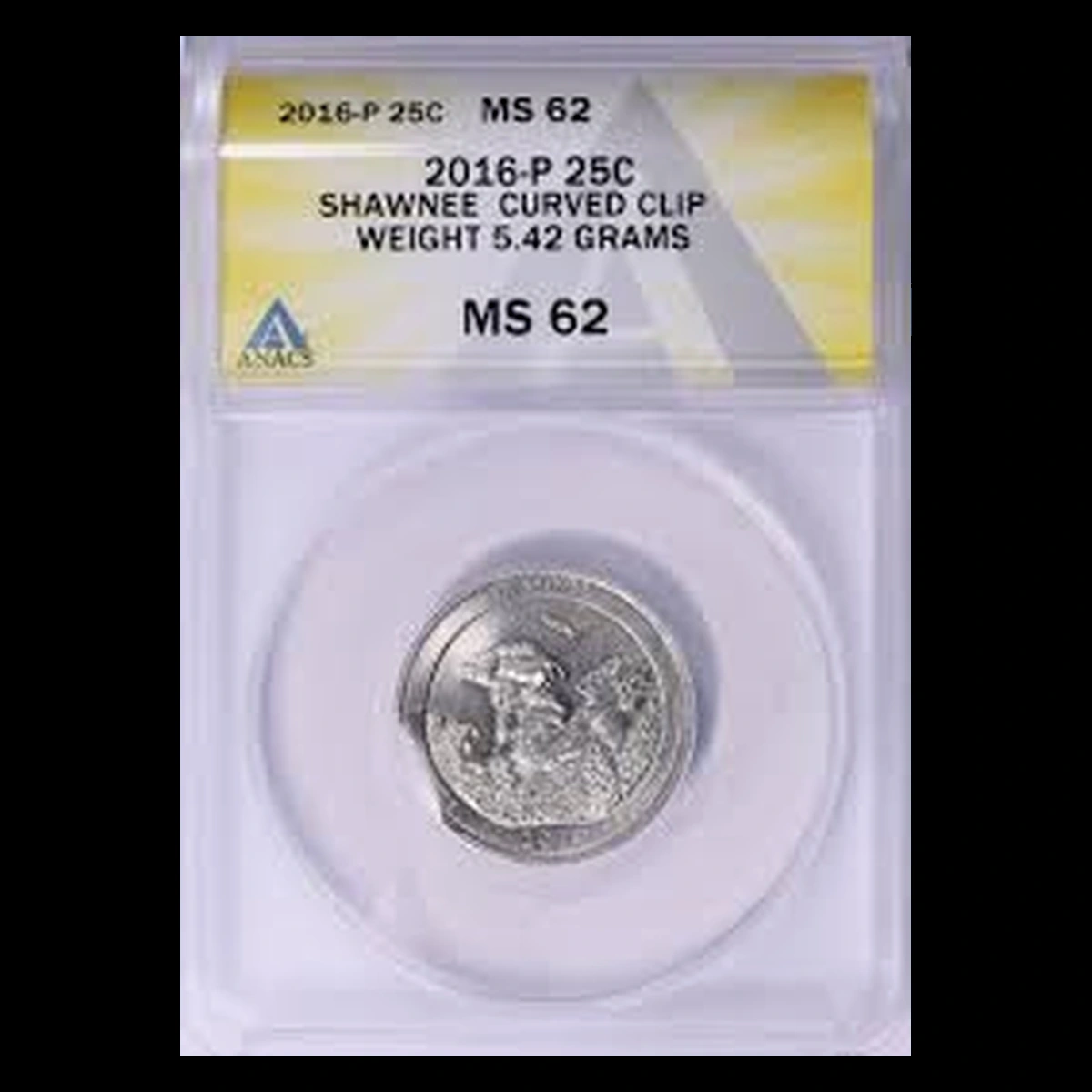 2016 Quarter: Shawnee — Clipped Planchet