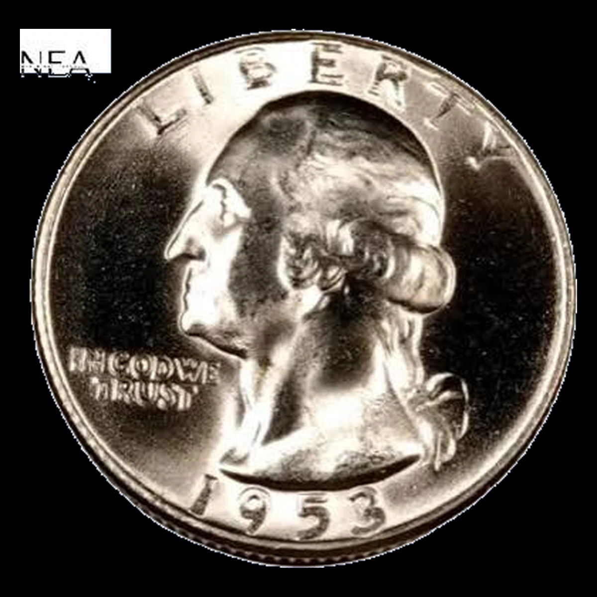 1953 Washington Quarter: Repunched Mintmark