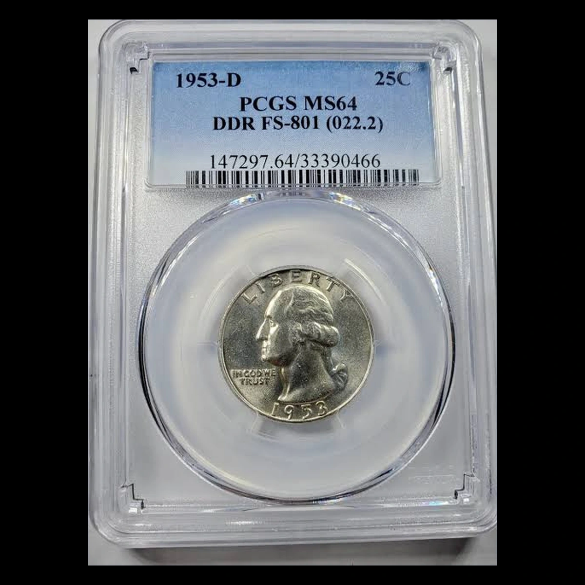 1953 Washington Quarter: Doubled Die Reverse