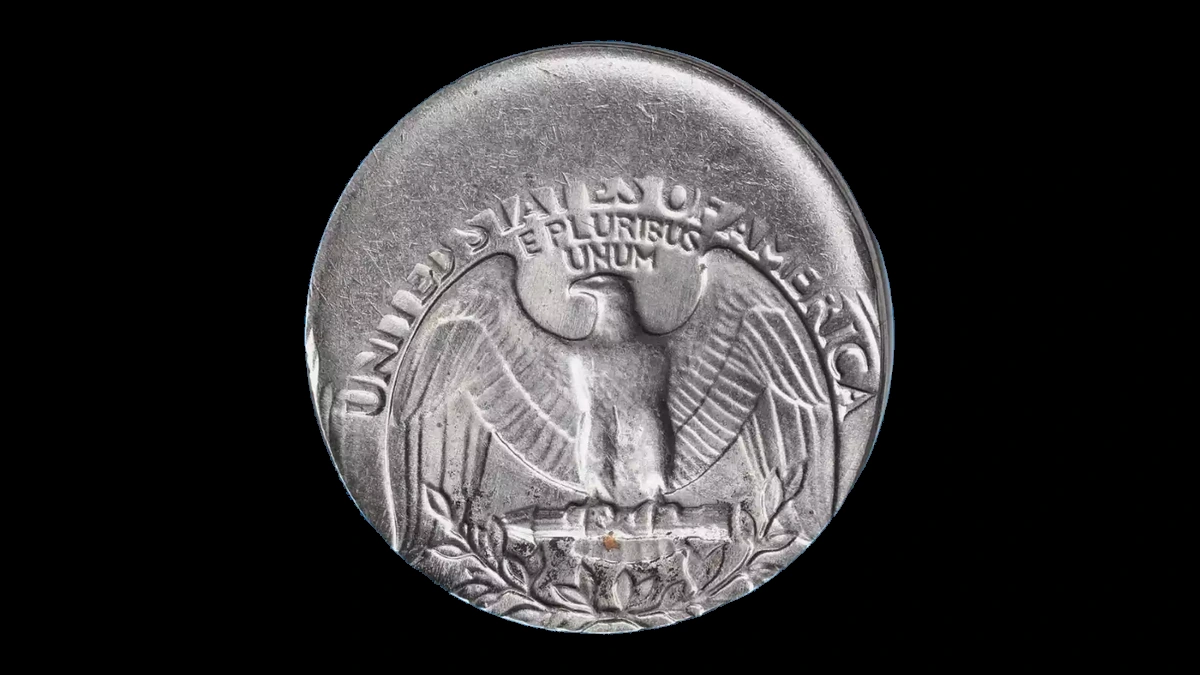 1953 Washington Quarter: Off Center Strike