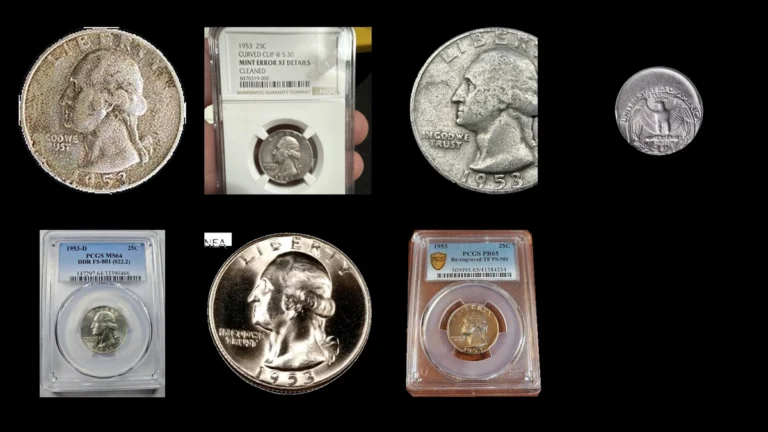 1953 Quarter Errors — error coin photographs