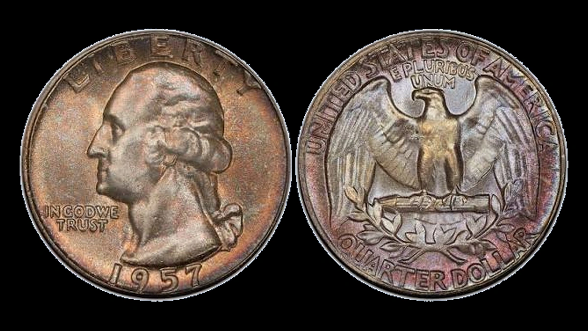 1957 Washington Quarter: Type B Reverse Variety