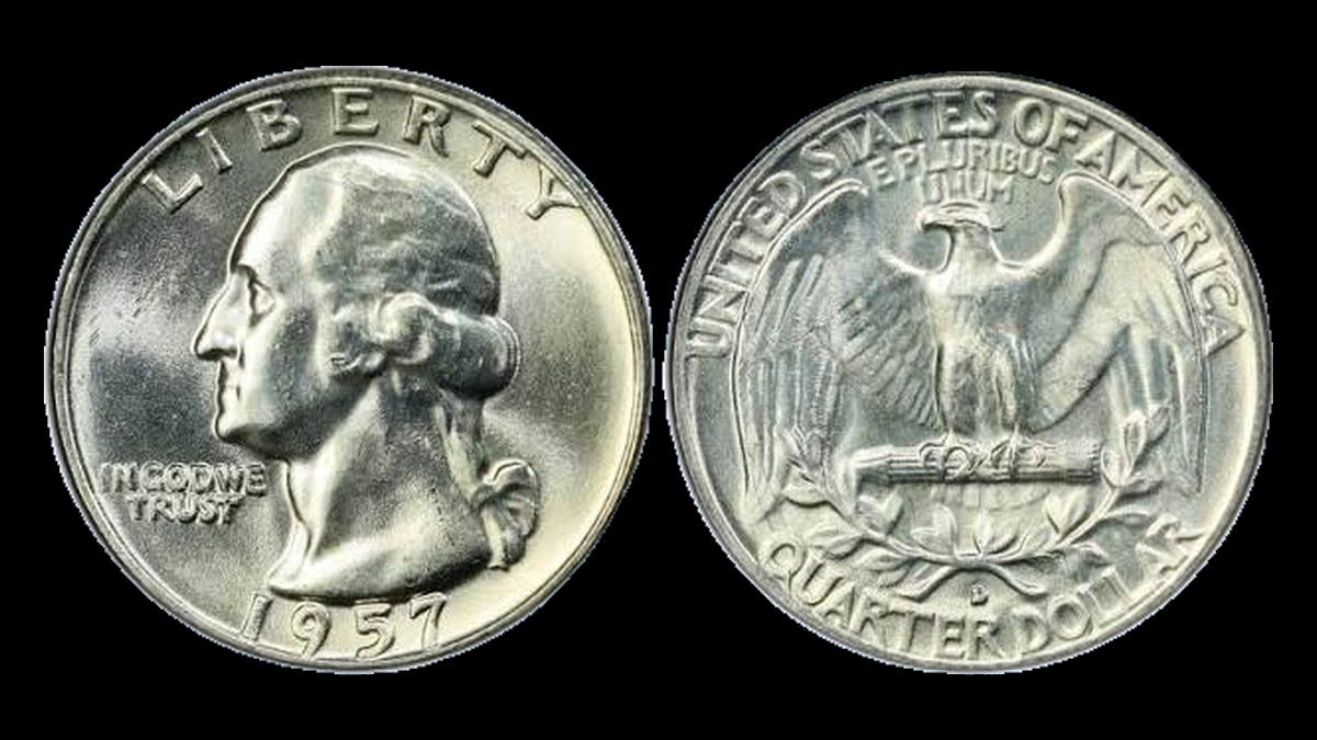 1957 Washington Quarter: Misplaced D Mintmark