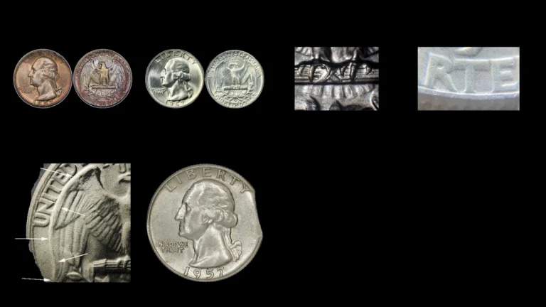 1957 Quarter Errors — error coin photographs