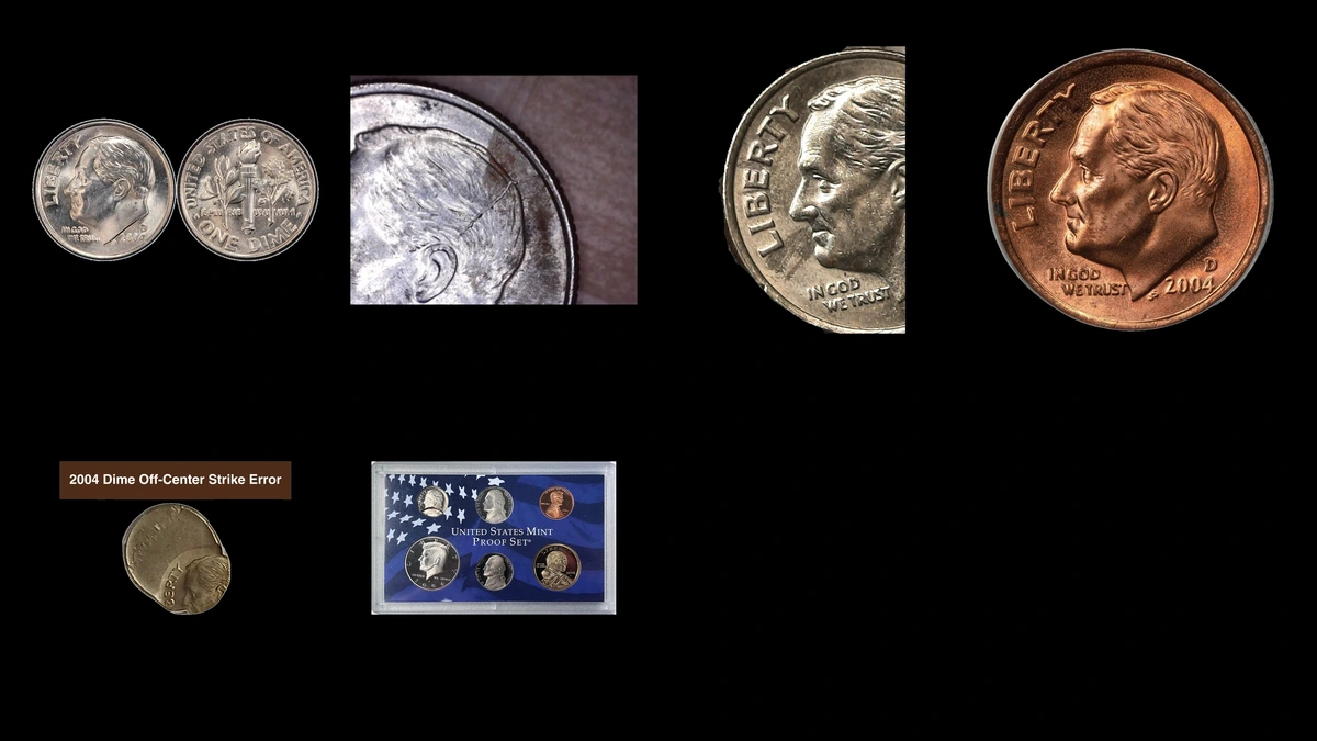 2004 Dime Errors — error coin photographs