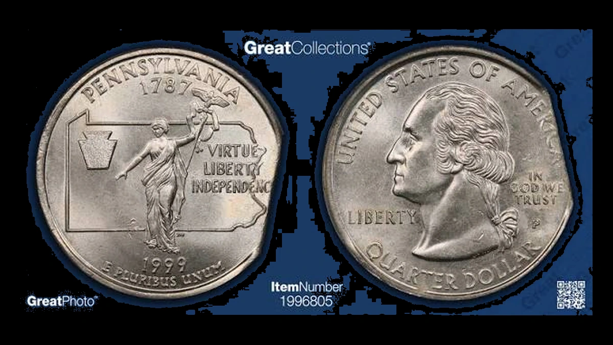 1999 Quarter: Pennsylvania — Clipped Planchet