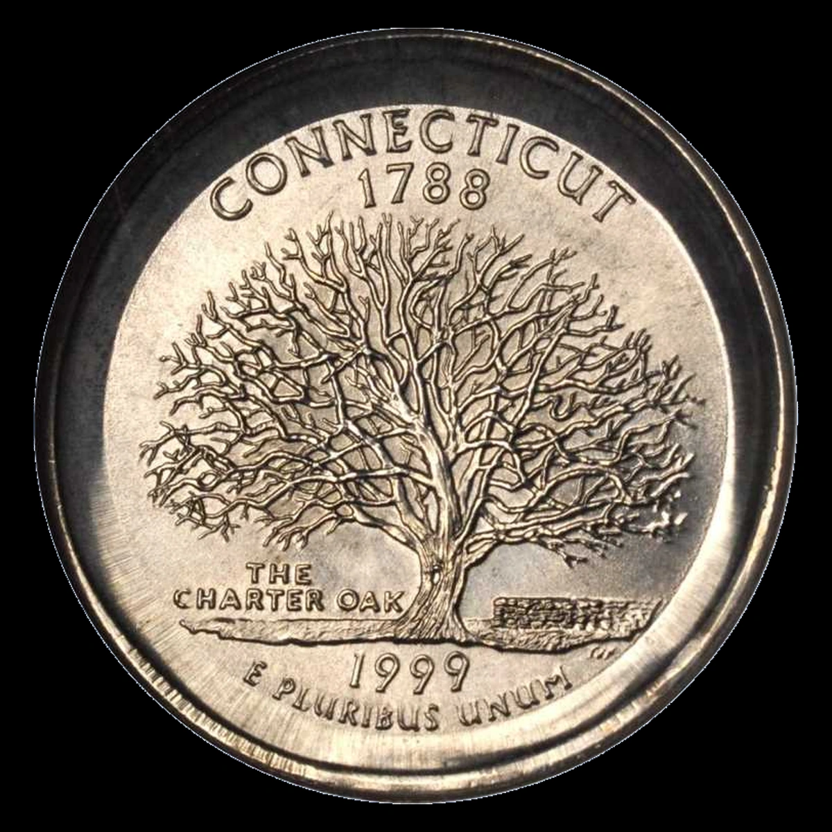 1999 Washington 50 States Quarters: broadstrike with double reverse brockage