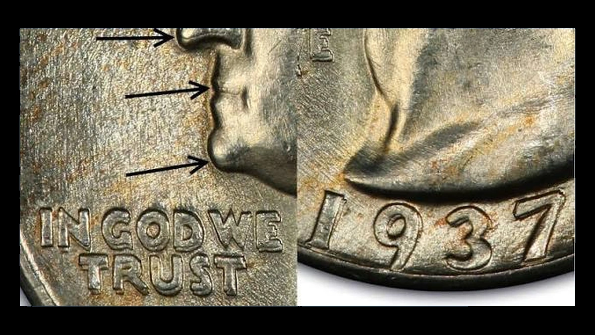 1937 Washington Quarter: Doubled Die Obverse
