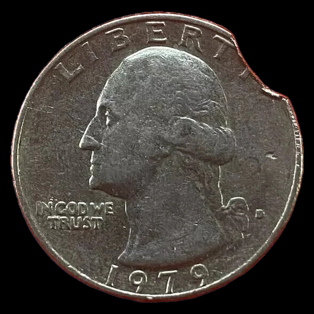 1979 Washington Quarter: Clipped Planchet