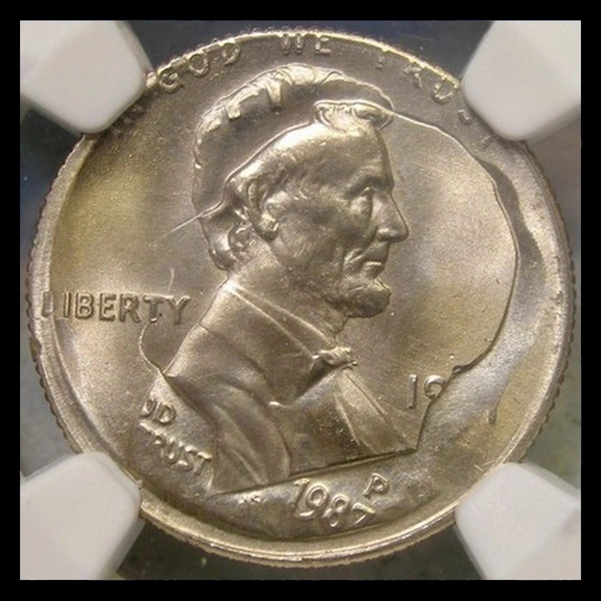 1987 Roosevelt Dime: Overstrike / Double Denomination