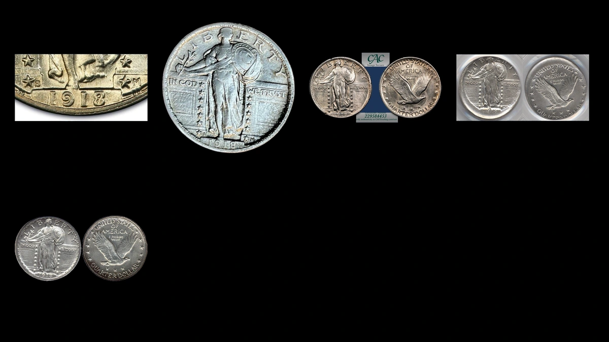 1918 Quarter Errors — error coin photographs