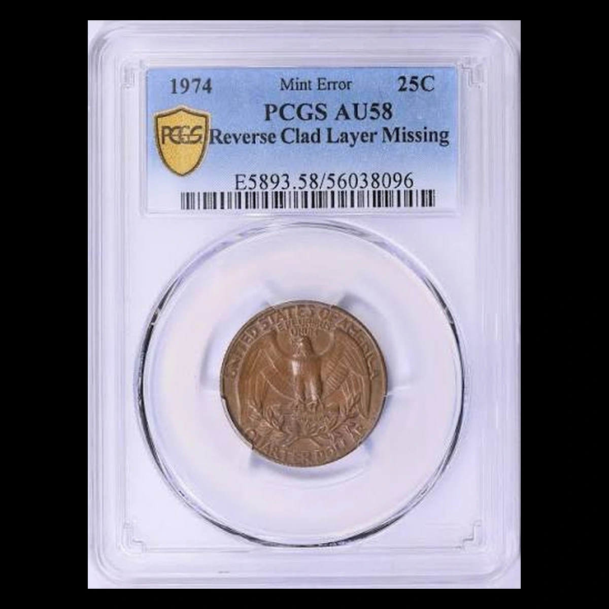 1974 Washington Quarter: Missing Clad Layer