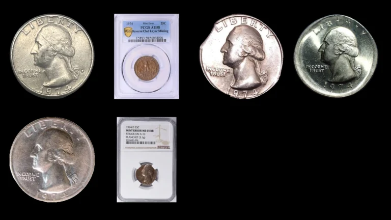 1974 Quarter Errors — error coin photographs