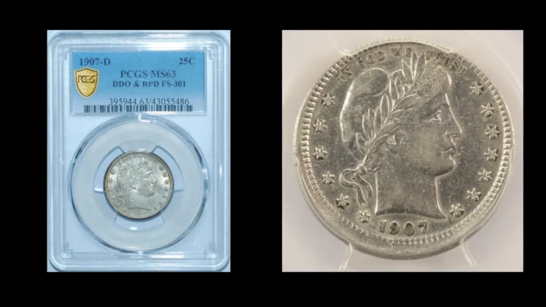 1907 Quarter Errors — error coin photographs
