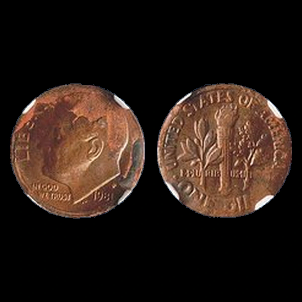 1981 Roosevelt Dime: Missing Clad Layer