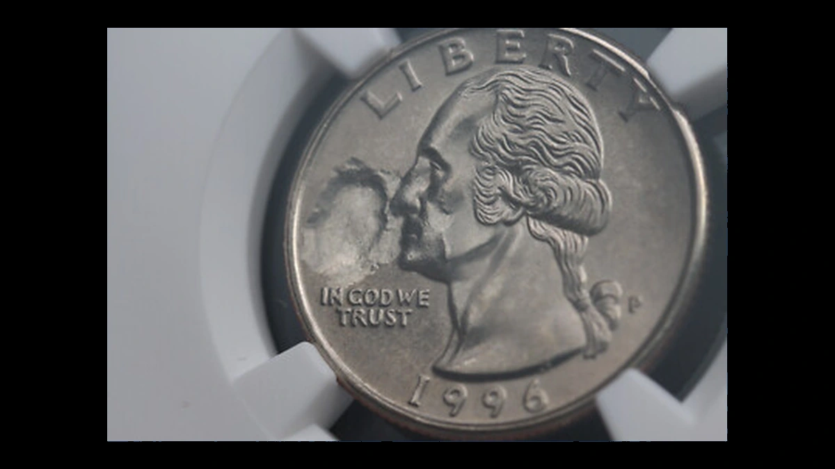 1996 Washington Quarter: Struck-Through Error