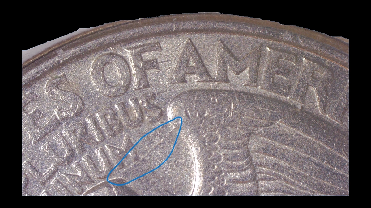 1996 Washington Quarter: Die Crack / Die Chip