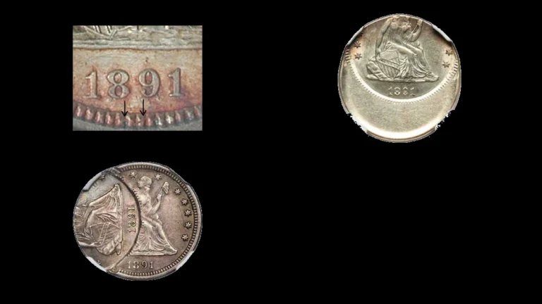 1891 Quarter Errors — error coin photographs