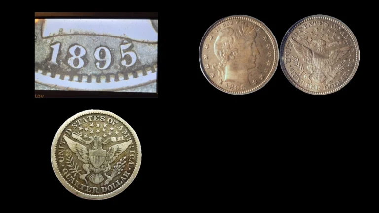1895 Quarter Errors — error coin photographs