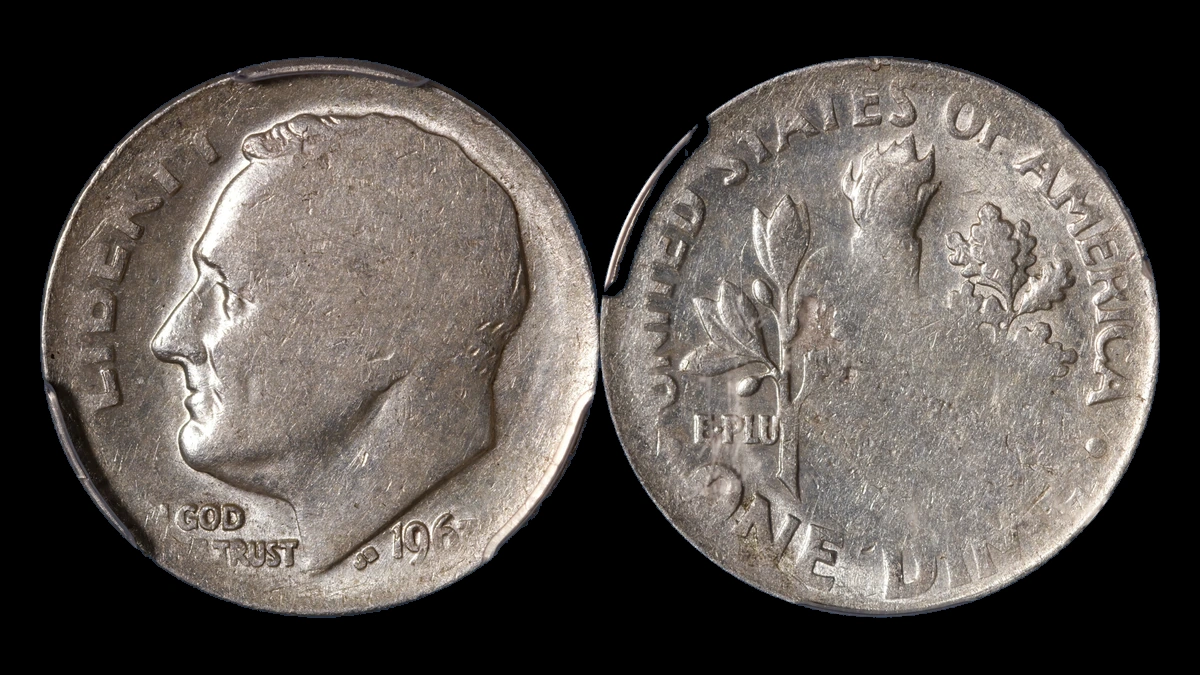 1963 Roosevelt Dime: Weak Strike
