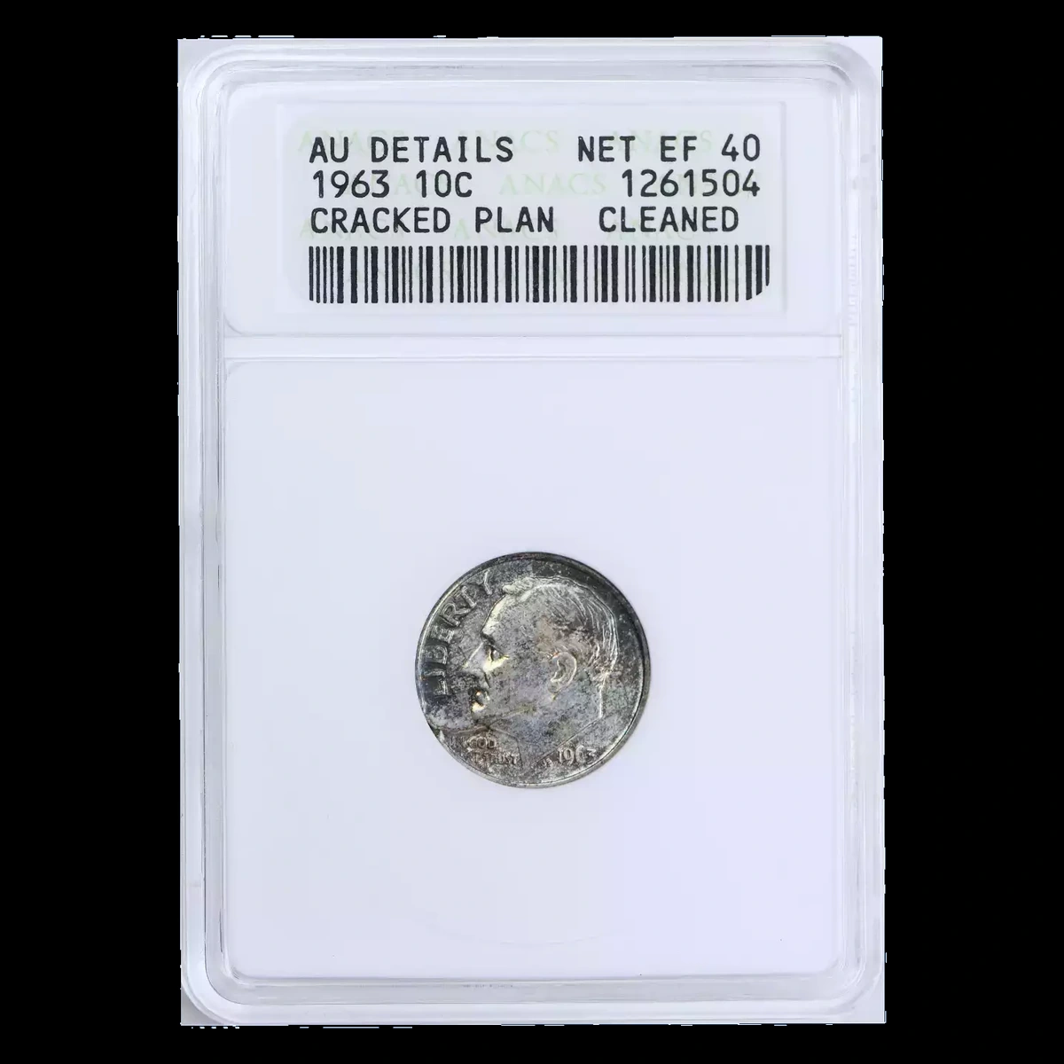 1963 Roosevelt Dime: Planchet Crack