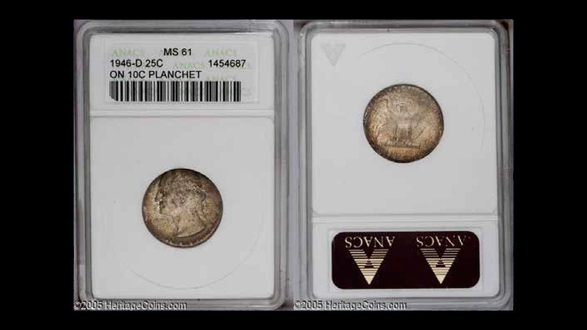 1946 Washington Quarter: Wrong Planchet