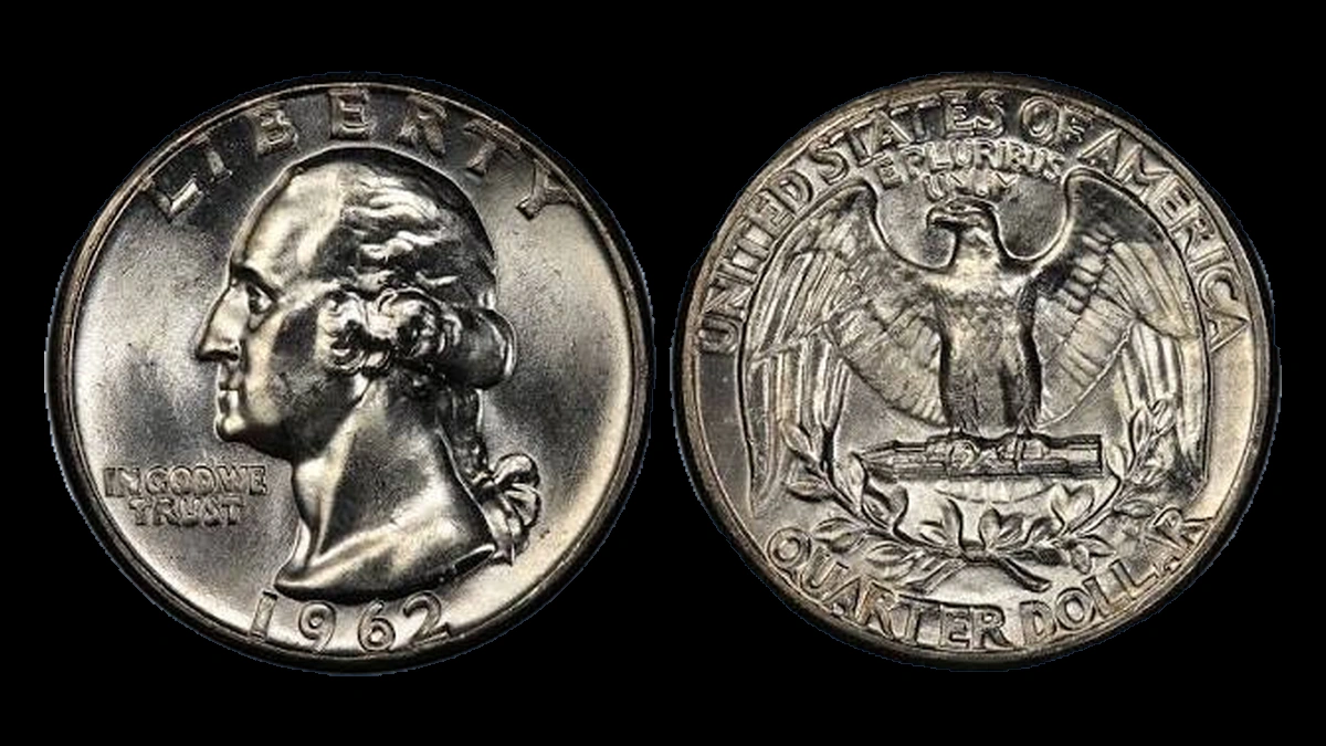1962 Washington Quarter: Doubled Die Obverse