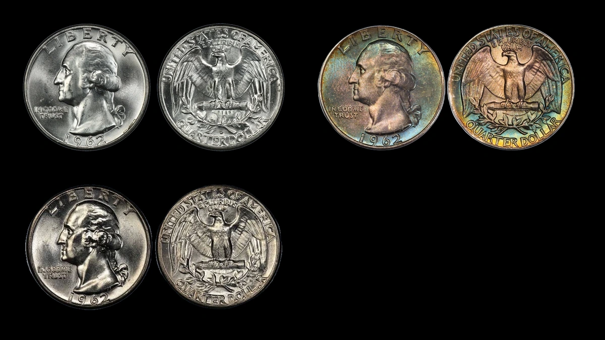 1962 Quarter Errors — error coin photographs