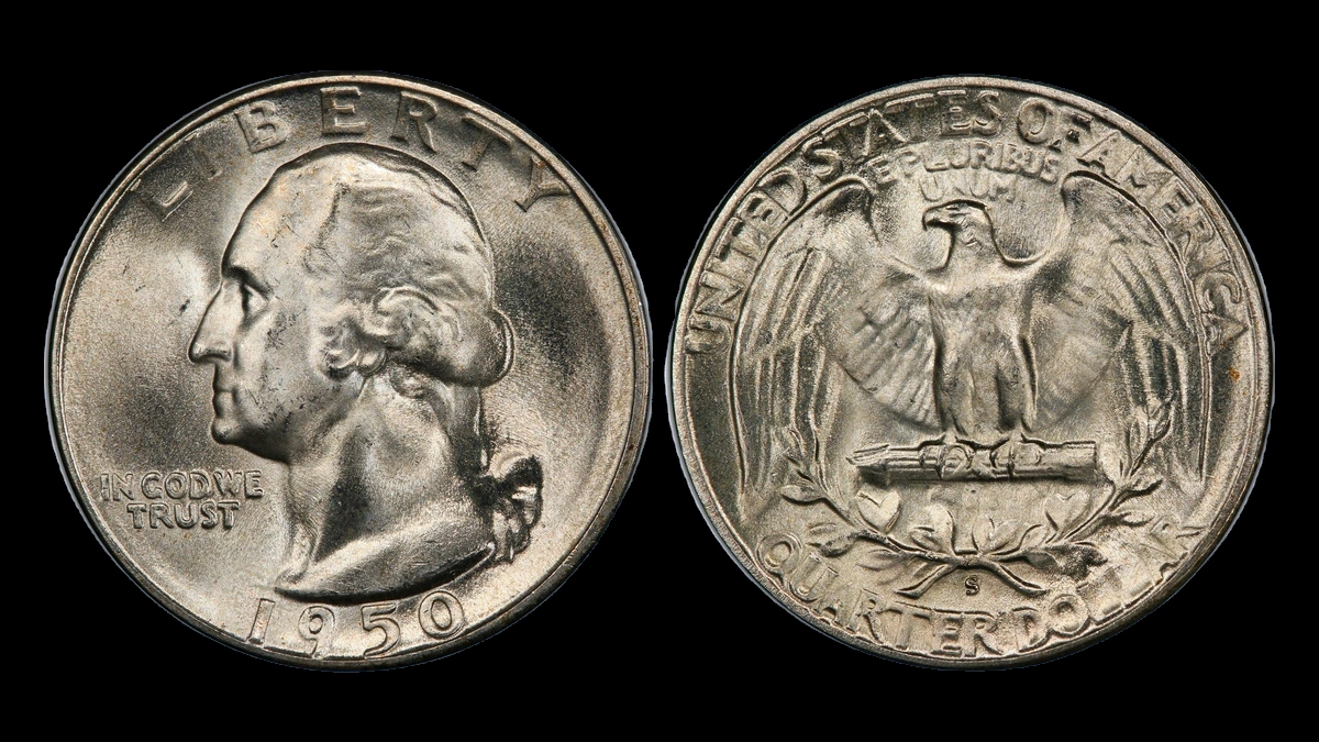 1950 Washington Quarter: Repunched Mintmark