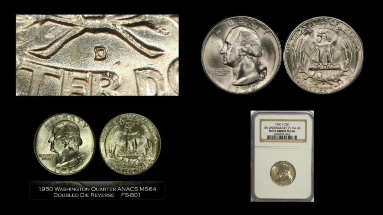 1950 Quarter Errors — error coin photographs