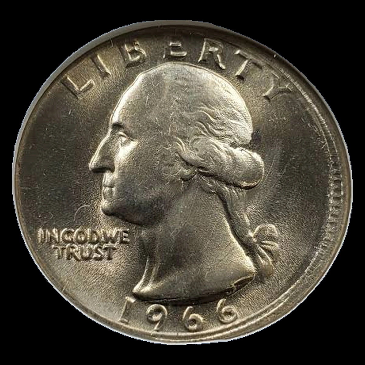1966 Washington Quarter: Partial Collar