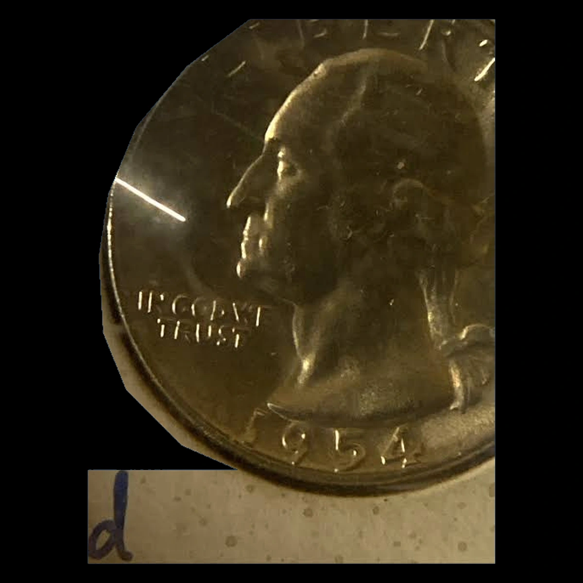 1954 Washington Quarter: Doubled Die Obverse