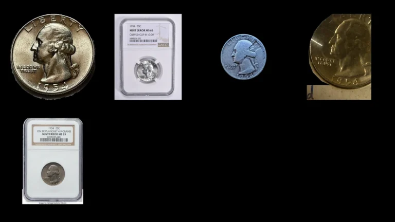 1954 Quarter Errors — error coin photographs