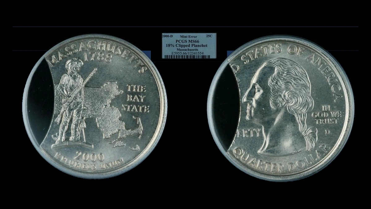 2000 Quarter: Massachusetts — Clipped Planchet