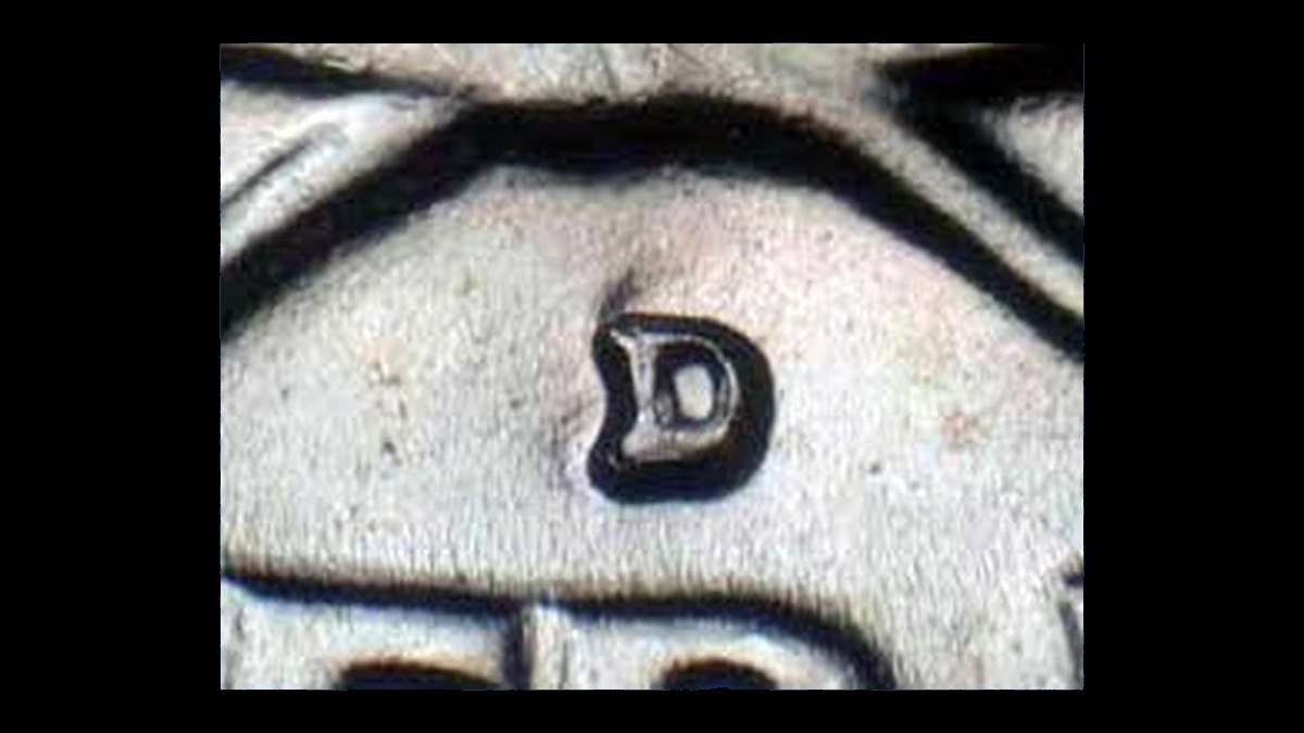 1958 Washington Quarter: Repunched Mintmark