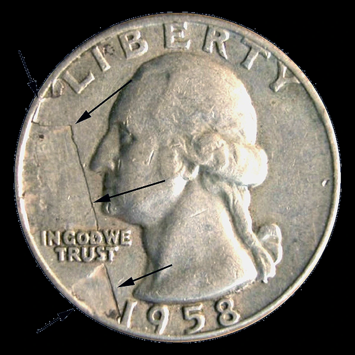 1958 Washington Quarter: Lamination