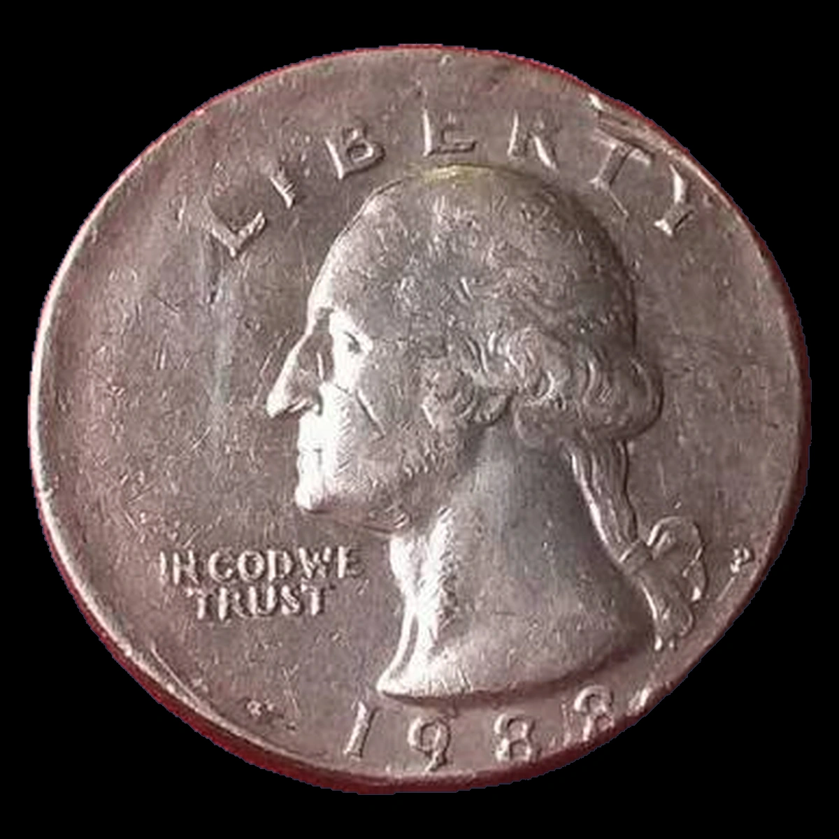 1988 Washington Quarter: Off-Center Strike