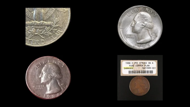 1988 Quarter Errors — error coin photographs