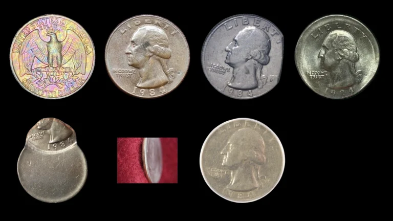 1984 Quarter Errors — error coin photographs