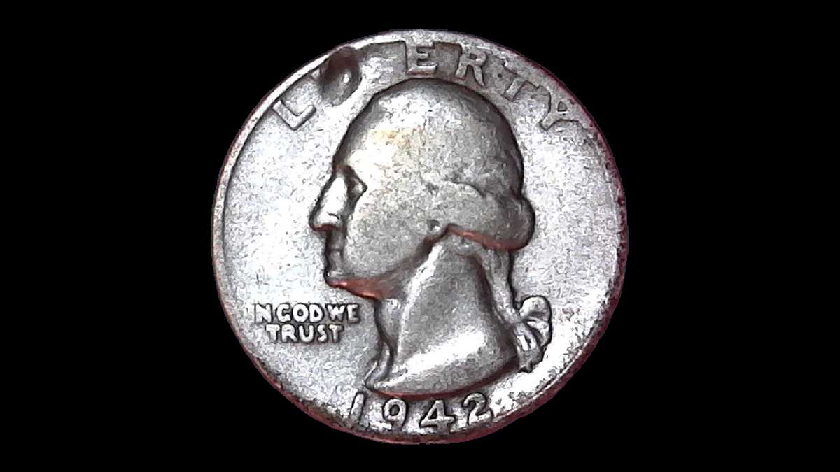 1942 Washington Quarter: Struck-Through Error