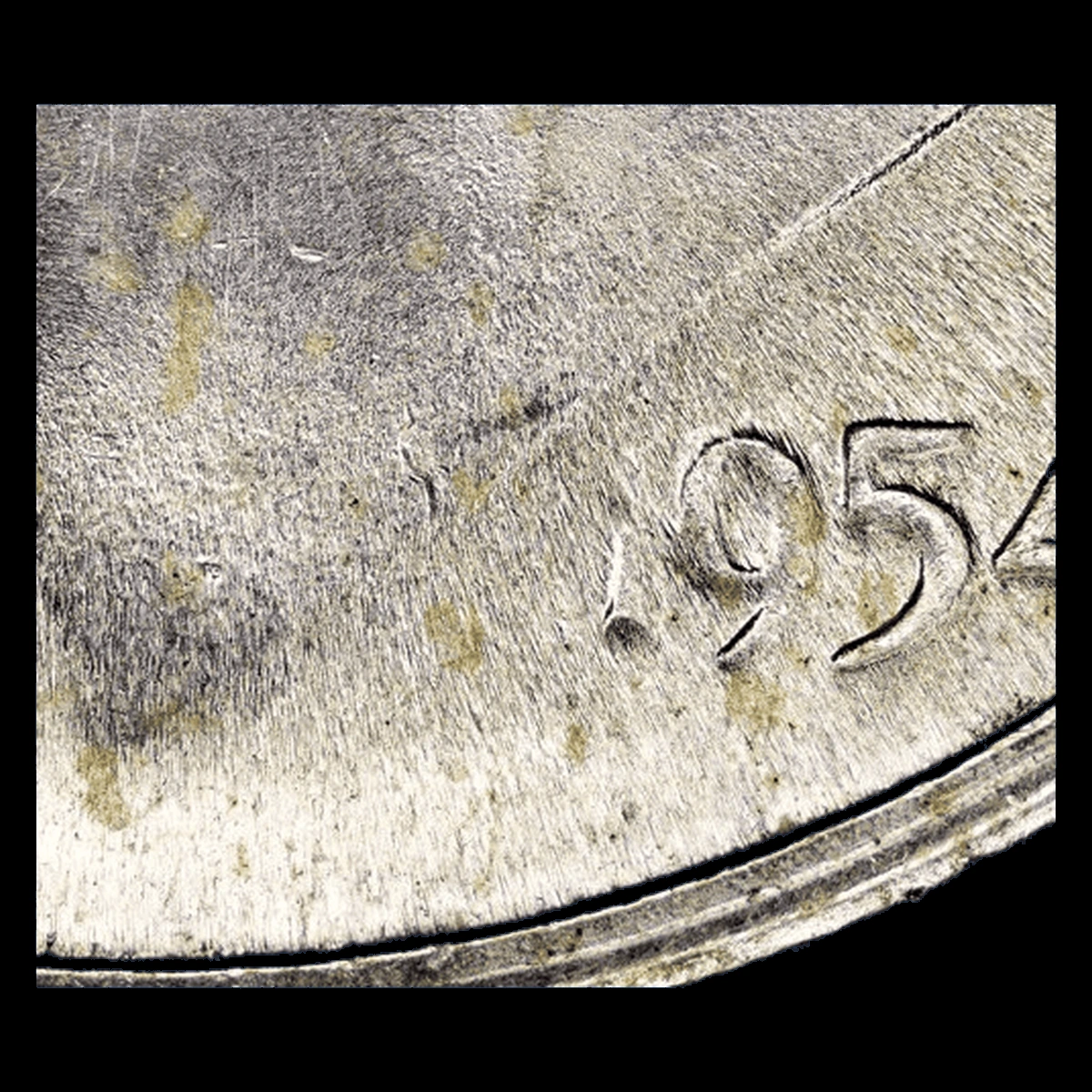 1954 Roosevelt Dime: Weak Strike