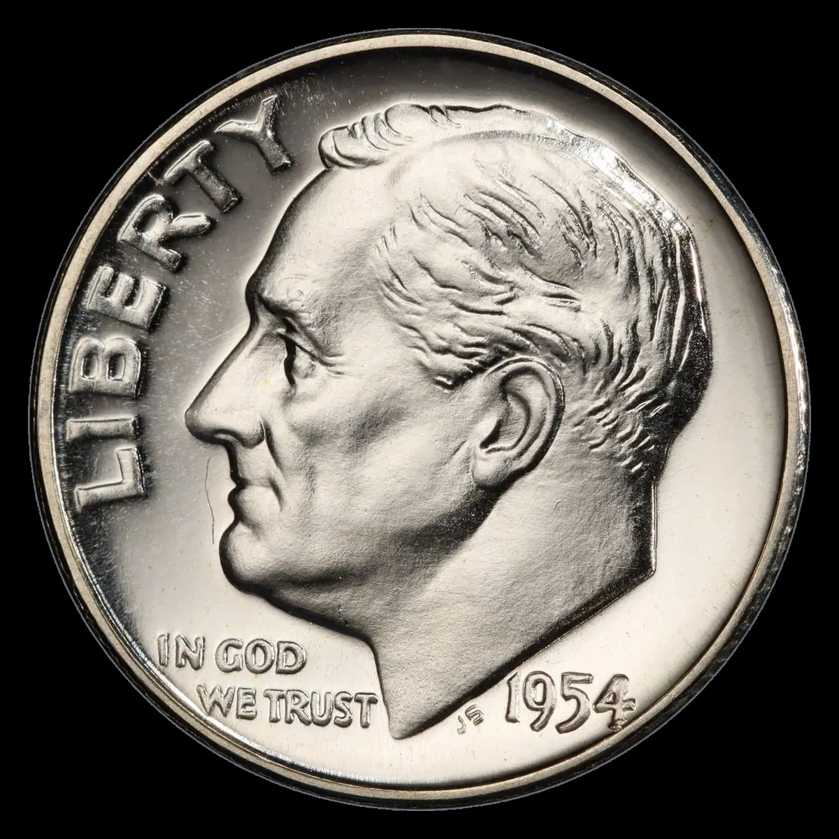 1954 Roosevelt Dime: Proof Doubled Die Obverse