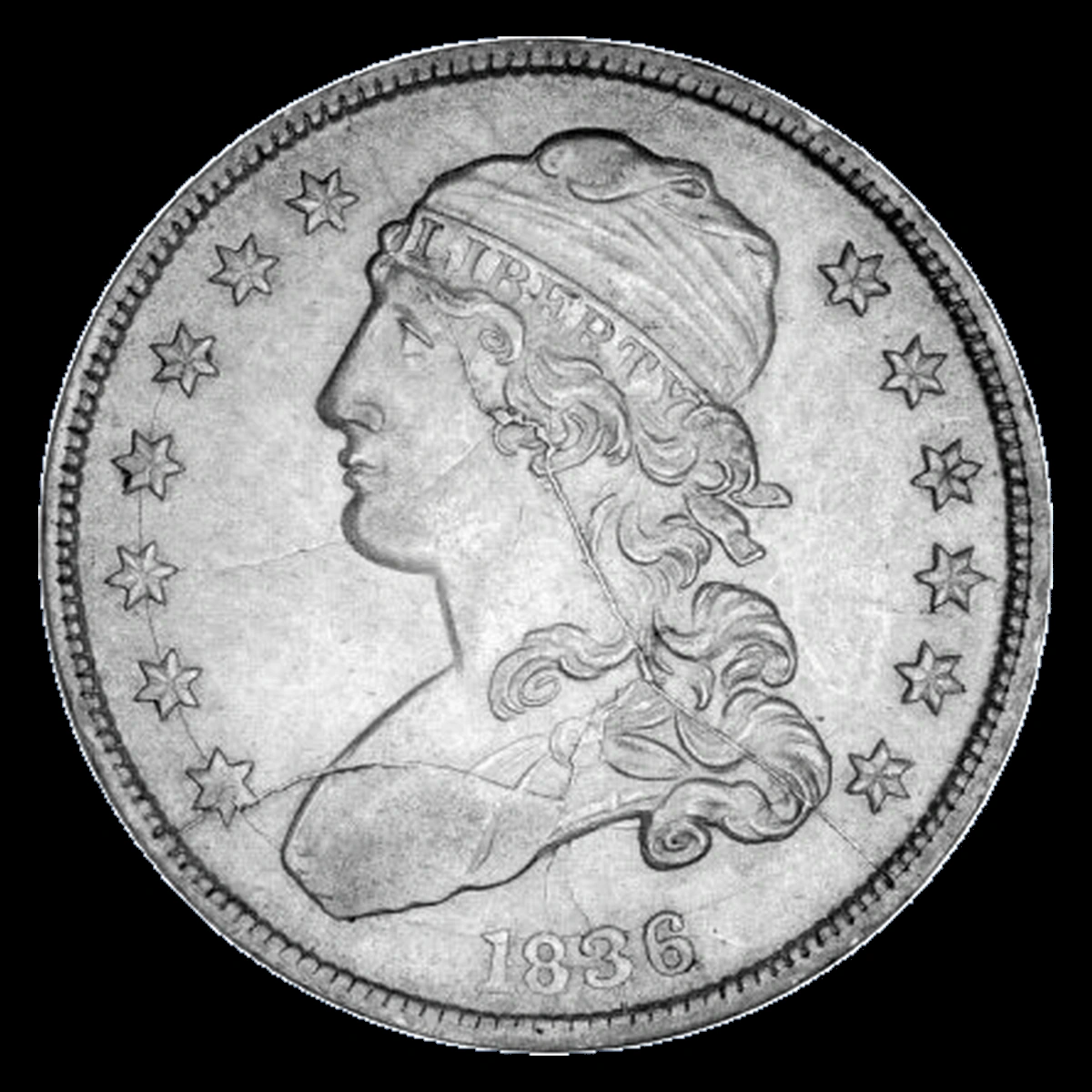 1836 Capped Bust Quarter: Die Deterioration