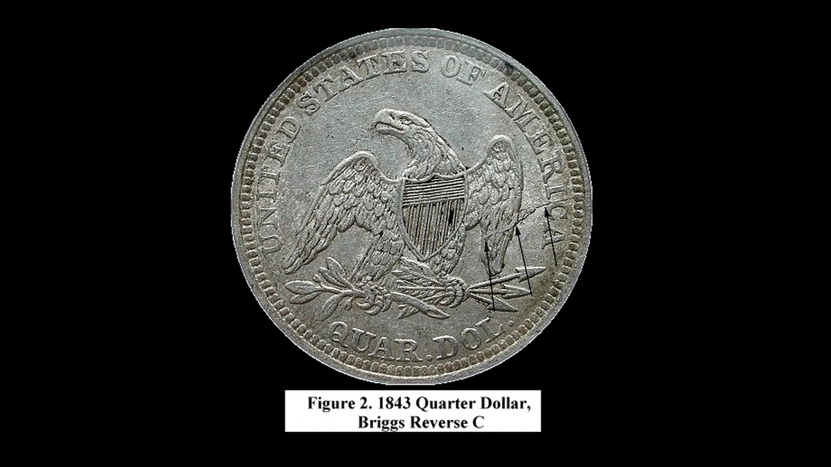 1843 Quarter Errors — error coin photographs