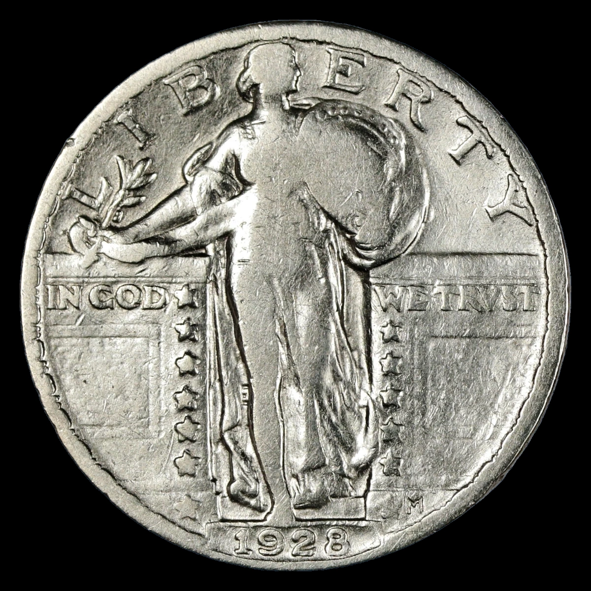 1928 Standing Liberty Quarter: Clashed Dies