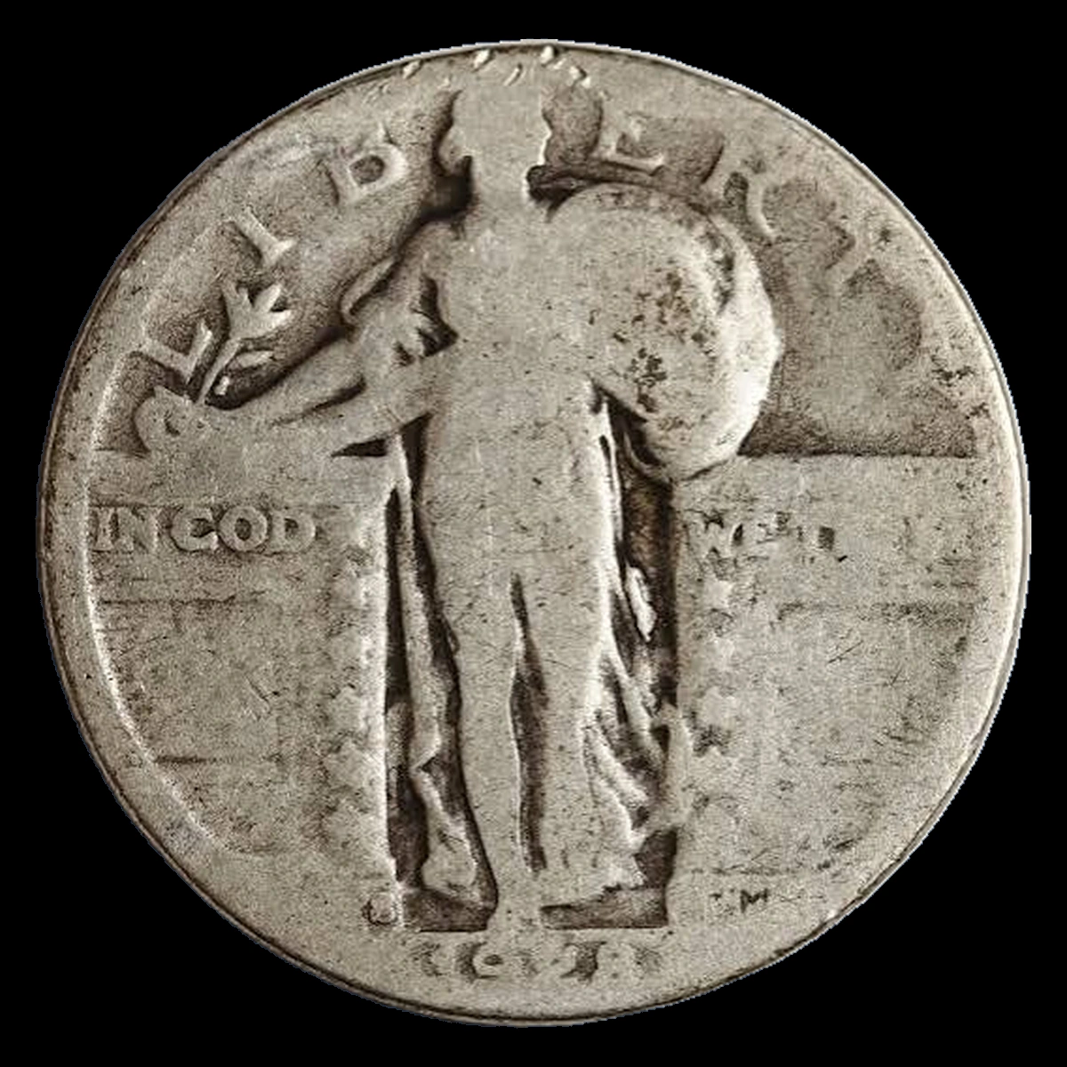 1928 Standing Liberty Quarter: Die Break