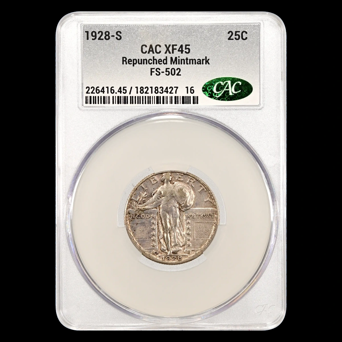 1928 Standing Liberty Quarter: Repunched Mintmark