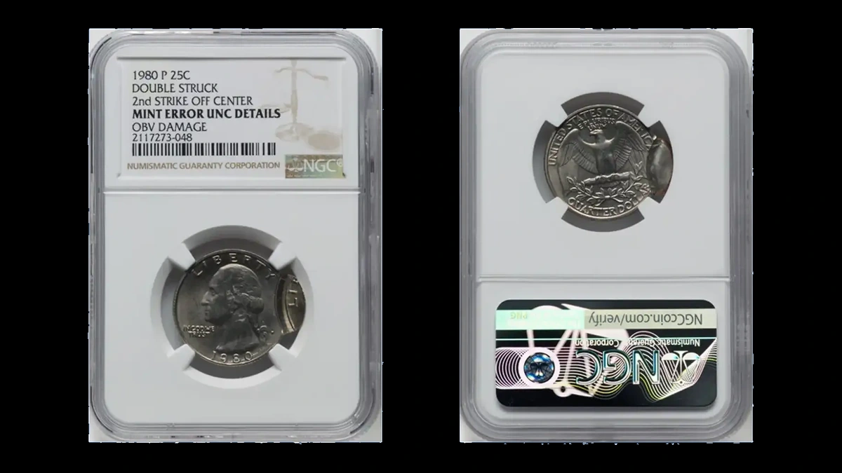 1980 Washington Quarter: Off-Center Strike