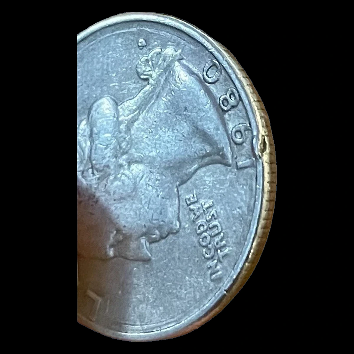 1980 Washington Quarter: Clipped Planchet